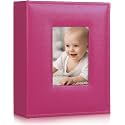 RECUTMS Photo Album 200 Pockets 4x6 Leather Album for Wedding Family Pink