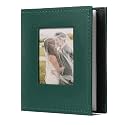 RECUTMS Photo Album 4x6 100 Photos Leather Small Album for Baby Dark Green