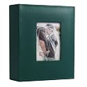 RECUTMS Photo Album 4x6 200 Photos Leather Vacation Memory Book Dark Green