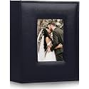 RECUTMS Photo Album for 4x6 200 Pockets Leather Small Wedding Album Blue
