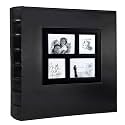 RECUTMS Photo Album 4x6 500 Photos Leather Large Family Memory Book Black