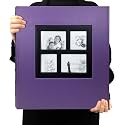 RECUTMS Photo Album 4x6 600 Photos Large Leather Baby Wedding Albums Purple