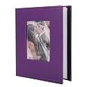 RECUTMS Photo Album 4x6 Picture 100 Photos Leather Small Family Book Purple