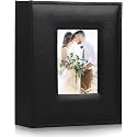 RECUTMS Photo Album 4x6 Pictures 200 Pockets Leather Wedding Albums Black