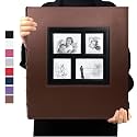 RECUTMS Photo Album 4x6 Pictures 600 Pockets Large Leather Baby Album Brown