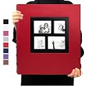 RECUTMS Photo Albums 4x6 600 Photos Large Capacity Leather Family Album Red