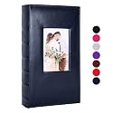RECUTMS Photo Albums 4x6 Photos 300 Pocket PU Leather Album for Baby Blue