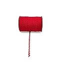 Red 3/16" (5mm) Baby RIC Rac Trim – 24 Yards – Wavy Braid, Ideal for Sewing, Quilting, Hair Bows, Crafts
