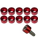 Red 3/8" Hex Allen Bolt Cups Engine Dressup Washers