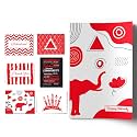 Red &amp; White Elephant Journal and 15 notecards |Sorority Inspired | Thank you, Birthday and Sisterhood greeting cards