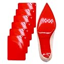 Glossy Red Bottom Protectors Compatible with Louboutin, 6x4.5 6PC