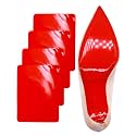 Glossy Red Bottom Protectors Compatible with Louboutin, 6x4.5 4PC