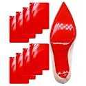 Glossy Red Bottom Protectors Compatible with Louboutin, 6x4.5 8PC