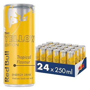 red bull yellow edition-tropical fruit flavor 250 ml-pack of 24vegetarian
