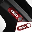 GZXinWei Red Carbon Fiber Rear Trunk Liftgate Close Button Frame Decor Sticker Interior Trim Accessories for Tesla Model Y 2020-2024 Model 3 2021-2023