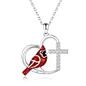 Red Cardinal Necklace 925 Sterling Silver I am Always With You Memorial Pendant Jewelry Gifts for Women