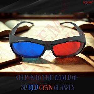 red cyan 3d glasses for youtube videos  anaglyph red blue 3d viewing eyewear  hard scratch-resistant lens  flexible frame  home cinema projector compatible  pack of -3