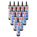 Red Devil 08466012 Window &amp; Door Siliconized Acrylic Caulk (Black), 10.1 oz, Case of 12