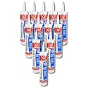 Red Devil 087612 Window &amp; Door Siliconized Acrylic Caulk (Clear), 10.1 oz, Pack of 12