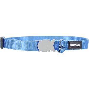 red dingo classic cat collar one size fits all mid-blue