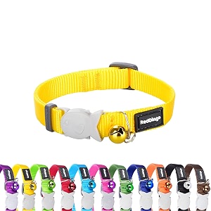 red dingo classic cat collar one size fits all yellow