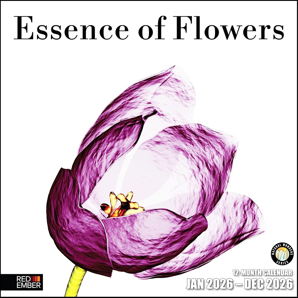 RED EMBER Essence of Flowers 2026 Wall Calendar 12 Month | 12 inch x 24 ...