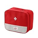 Red First Aid Bag, Medical Bag Empty, Portable Medicine Bag Organizer for Home Outdoor Camping Hiking Travel (Red)
