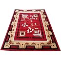 Red Floral Area Rug 5x7 Feet Anti-Slip