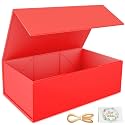 RYDDOY Red Gift Box, 9.5x6x3'' Gift Boxes with Lids for Presents