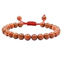 Red Goldstone Bracelet for Women Men with Healing Crystal and Reiki Stone - Beautiful Gemstone Adjustable Beaded Bracelet for Balance, Harmony &amp; Positive Energy
