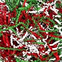 Red Green White Crinkle Cut Paper Shred Filler, 1 LB Basket Filler Shredded Paper, Confetti Stuffing for Basket Filling, Mother's Day, Birthdays, Weddings, DIY Gift Wrapping, Stuffer Party Supplies