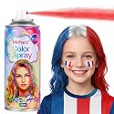 Red Hair Spray Temporary Hair Color Spray for Kids Women Men,Washable Temporary Red Hair Dye, One-Day Hair Color Wax Natural Hair Strong Style Gel for Halloween, Cosplay, Party, Christmas(4.06Oz)