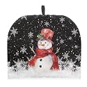 Red Hat Snowman Teapot Coffee Breakfast Warmer Easy to Use Portable Tea Cosy Insulation and Keep Warm Kitchen Home Decorative Tea Pots Cover for Tea Party Table Christmas Decor