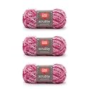 Red Heart Scrubby Yarn for Dishcloths and Scrubbers, Candy, 3-Pack