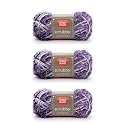 Red Heart Scrubby Yarn for Dishcloths and Scrubbers, Jelly, 3-Pack