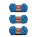 Red Heart Scrubby Yarn for Dishcloths and Scrubbers, Ocean, 3-Pack