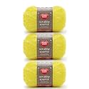 Red Heart Scrubby Sparkle Yarn for Dishcloths, Lemon, 3-Pack
