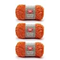 Red Heart Scrubby Sparkle Yarn for Dishcloths, Orange, 3-Pack