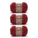 Red Heart Scrubby Sparkle Yarn for Dishcloths, Strawberry, 3-Pack