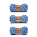 Red Heart Scrubby Yarn for Dishcloths and Scrubbers, Stream, 3-Pack