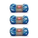 Red Heart Scrubby Yarn for Dishcloths and Scrubbers, Waves, 3-Pack