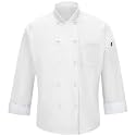 Red Kap Men's Long Sleeve Ten Button Chef Coat with Mimix and Oilblok