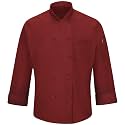 Red Kap Men's Long Sleeve Ten Button Chef Coat with Mimix and Oilblok