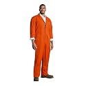Red Kap Men's Twill Action Back Coverall With Chest Pockets - Mechanic Coveralls With Concealed Zippers