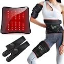 Red Light Therapy Pad, 660nm & 850nm LED, Vibration, 2 Long Straps