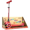 Red Mini 3 Wheel Scooter for Kids – Lean-to-Steer with LED Light-Up Wheels, Adjustable Handlebar, Wide Anti-Slip Deck, Smooth PU Wheels, Rear Foot Brake – Toddler Scooter for Ages 2+
