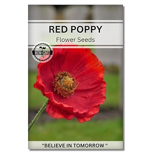 navika seeds  grow with us red poppy flower seeds for home gardeningamp terrace gardening winter amp summer blooms in india-includes free e-book for kitchenbackyardgardening amp plantinghigh germination