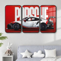 Red Porsche Sports Car Wall Art 