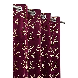 heavy velvet fabric room darkening curtains 11 feet for long door wine pack of 2 pieces