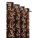 Heavy Velvet Fabric Room Darkening Curtains 11 Feet for Long Door, Brown, Single Piece